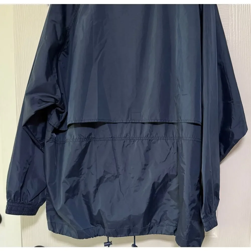 AM Player Men's Blue Navy Zip/ Snap Windbreaker Jacket Size XL